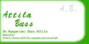 attila buss business card